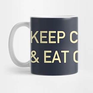 Keep calm and eat corn cartoon Mug